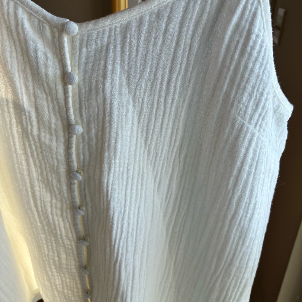 dolan Cream Button-Front Ribbed Spaghetti-Strap C… - image 3